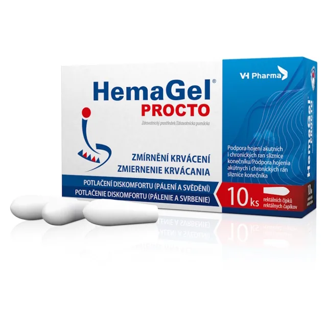 HEMAGEL PROCTO Rektální čípky 10 kusů