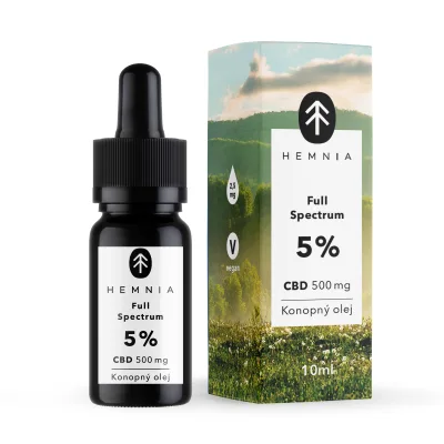 Hemnia Full Spectrum CBD konopný olej 5% 500 mg 10 ml