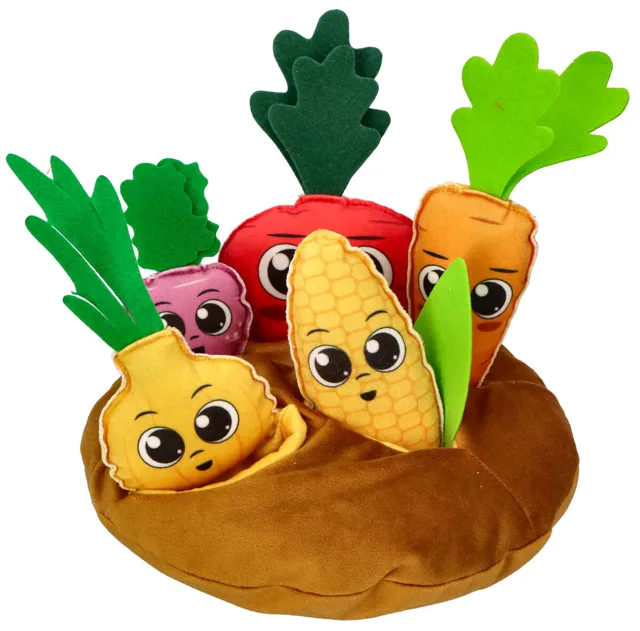 Hencz Toys Edukační vzdělávací plyšová hračka -Zeleninová zahrádka