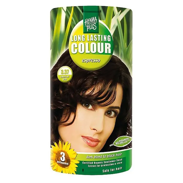 HENNA PLUS Přírodní barva na vlasy 3.37 Exspresso 100 ml
