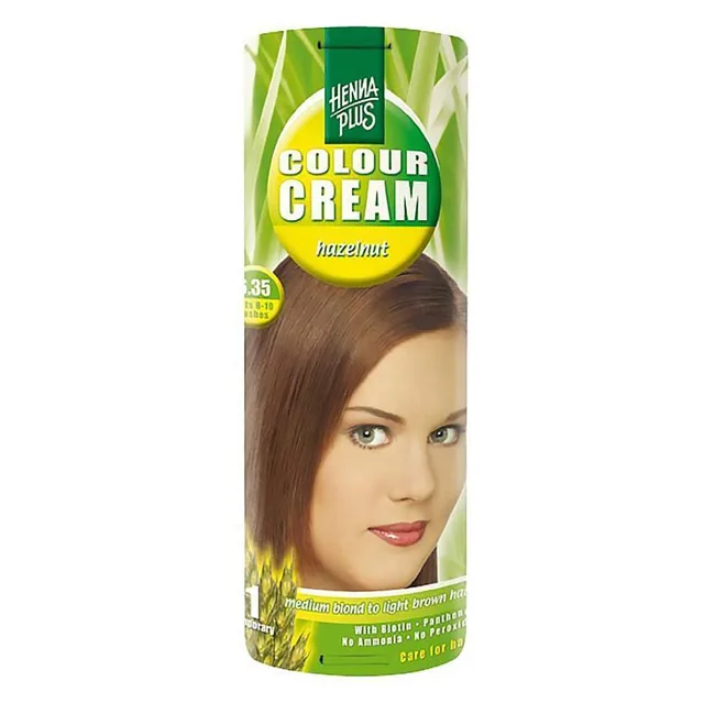 HENNA PLUS Přírodní barva na vlasy krémová 6.35 Oříšková 60 ml