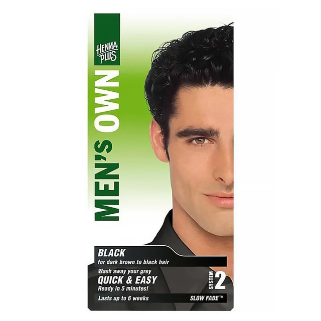 HENNA PLUS Přírodní barva na vlasy pro muže Černá 80 ml