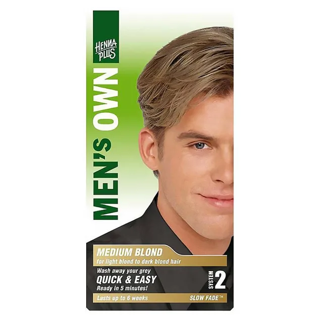 HENNA PLUS Přírodní barva na vlasy pro muže Střední blond 80 ml