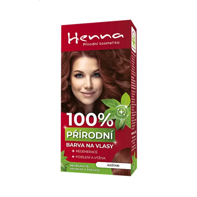 Henna Přírodní barva na vlasy kaštan