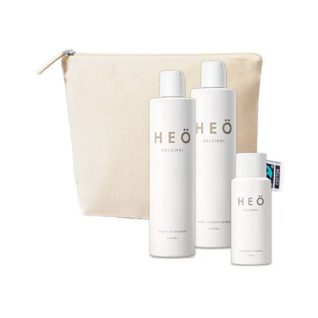 HEÖ Helsinki Gift Set Cool - Set na blond vlasy šampon + kondicionér + taštička + mini