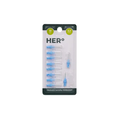 Herbadent Hero 0,5 mm náhradní mezizubní kartáček 10 ks