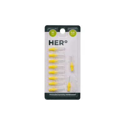 Herbadent Hero 0,6 mm náhradní mezizubní kartáček 10 ks