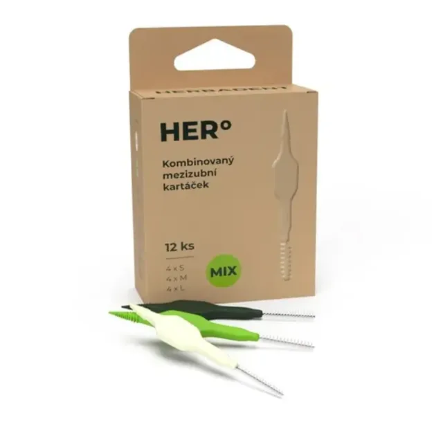 HERBADENT HERo mezizubní kartáčky MIX velikostí 12 ks