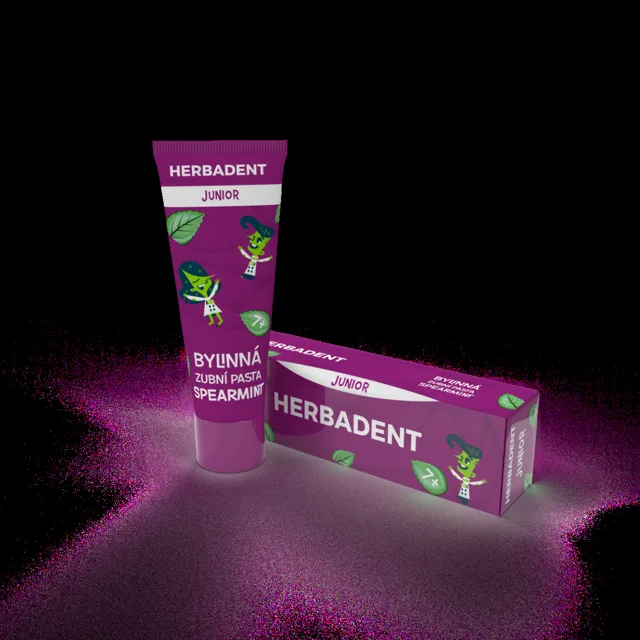Herbadent Junior Bylinná zubní pasta Spearmint 75 ml