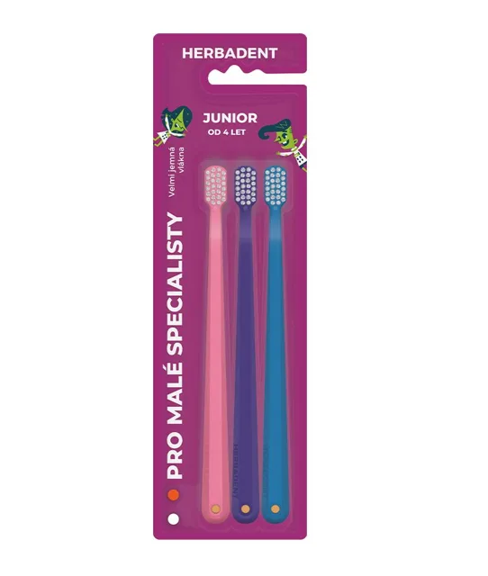 Herbadent Original Junior Tripplepack zubní kartáček 3 ks