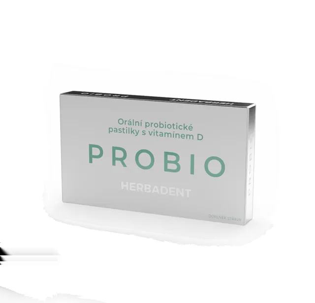 Herbadent PROBIO Orální probiotické pastilky s vitamínem D 20 ks