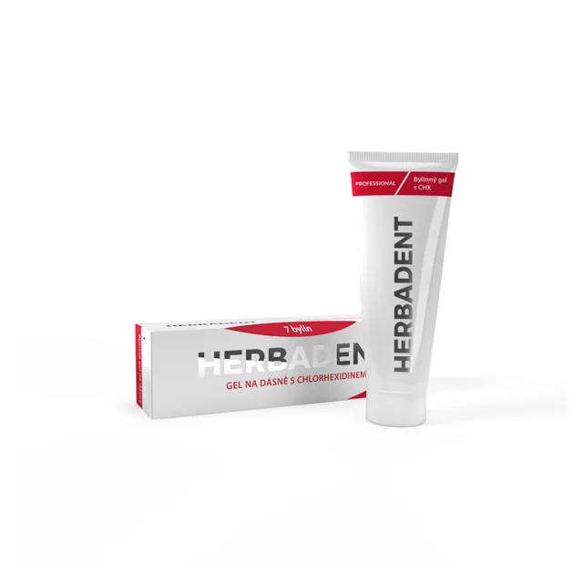 HERBADENT Professional Bylinný gel na dásně s CHX 0,3 % 25 g