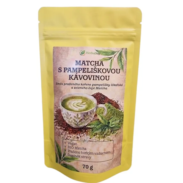 HerbaDop Pražená pampeliška + Matcha 70 g