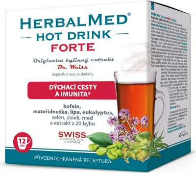 HERBALMED HotDrink Forte Dr.Weiss s kofein.12sáčků