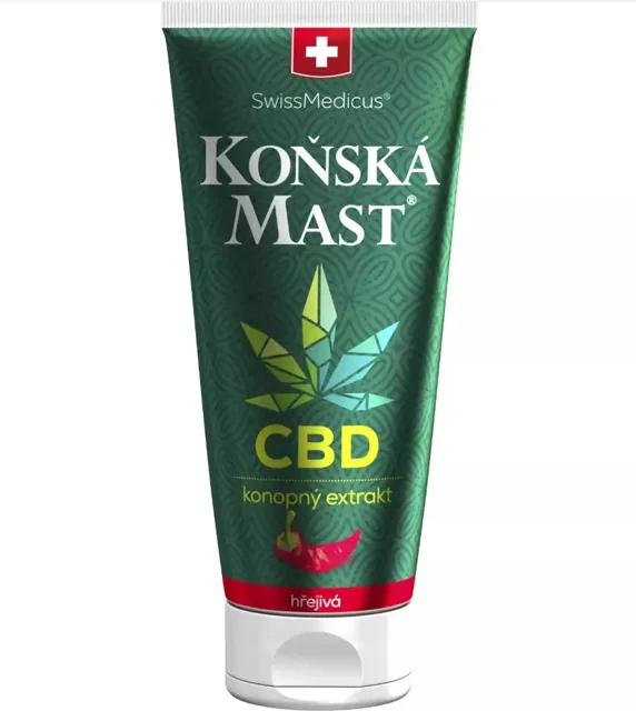 Herbamedicus Koňská mast s kolagenem s CBD hřejivá 200 ml