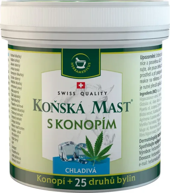 Herbamedicus Koňská mast s konopím chladivá 250 ml