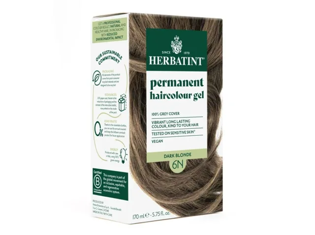 Herbatint Permanentní barva na vlasy Tmavá blond 6N
