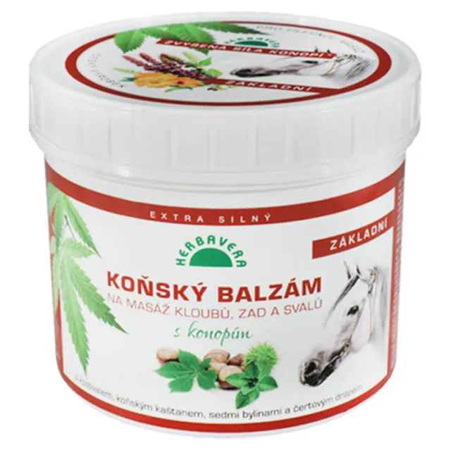 HERBAVERA Koňský balzám s konopím 500 ml
