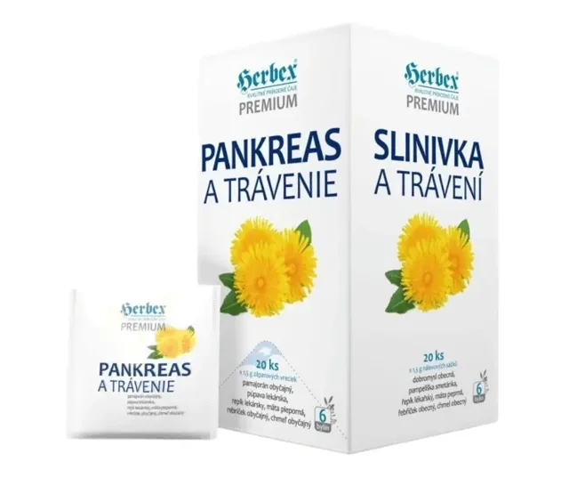 Herbex Čaj Slinivka a trávení 20 x 1,5 g