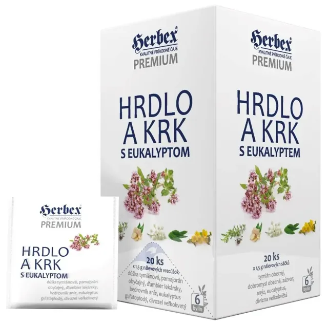 Herbex Hrdlo a krk s eukalyptem 20 x 1,5 g
