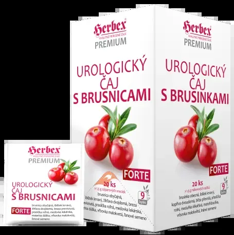 HERBEX Urologický čaj s brusinkami FORTE 20 x 1.5 g