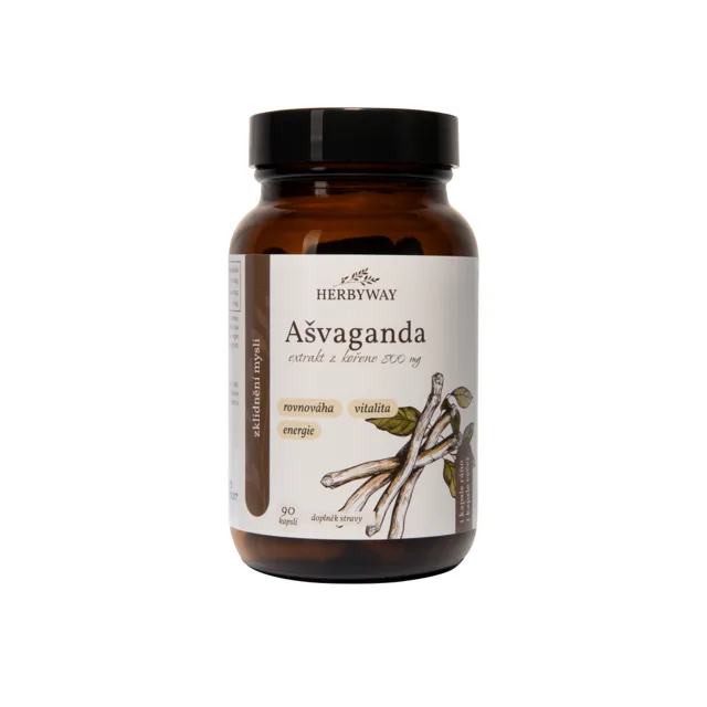 Herbyway Ašvaganda extrakt z kořene 800 mg 90 kapslí
