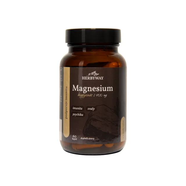 Herbyway Magnesium bisglycinát 1 900 mg 60 kapslí