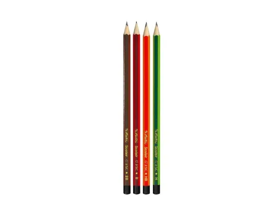Herlitz tužka SCOLA 4 ks H,HB,B,2B