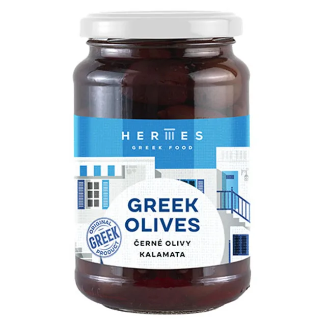 HERMES Kalamata černé olivy bez pecky 170 g