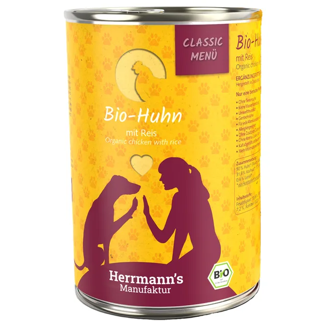 Herrmann's Bio-Menu 24 x 400 g - výhodné balení - Bio hovězí s bio batáty