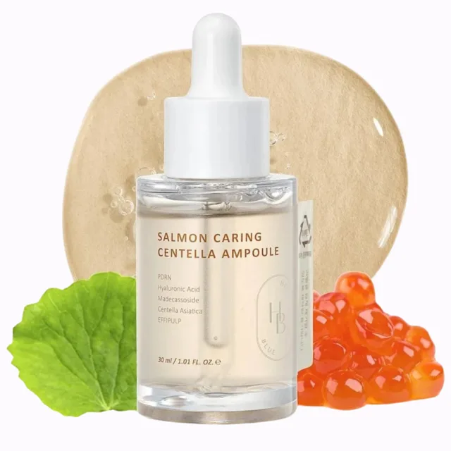 HEVEBLUE - Salmon Caring Centella Ampoule - Zklidňující a regenerační ampule s PDRN, centellou a hydratačními látkami - 30 ml