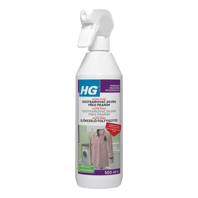 HG Extra silný odstraňovač skvrn před praním 500 ml
