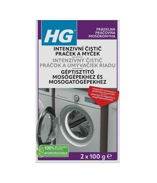 HG Intenzivní čistič praček a myček 2x100 g
