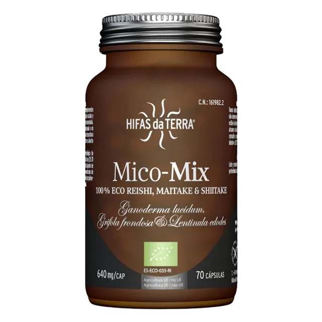 Hifas da Terra Mico-Mix (Reishi, Maitake, Shiitake), BIO, 70 kapslí