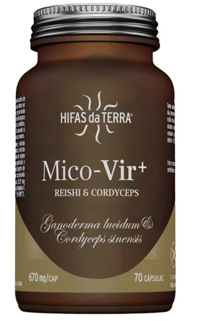 Hifas da Terra Mico-Vir+, Reishi a Cordyceps, 70 kapslí