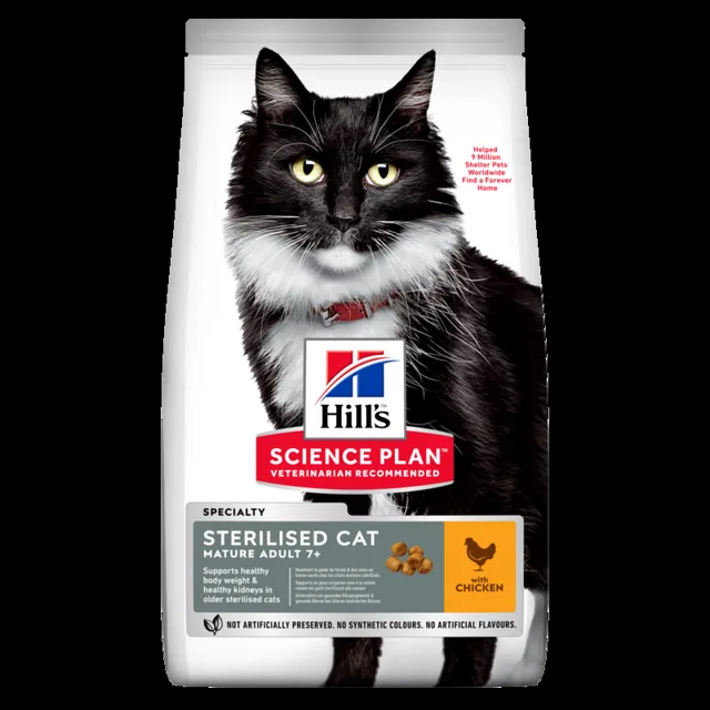 HILL'S Feline Mature Adult 7+ Sterilised Chicken 3 kg