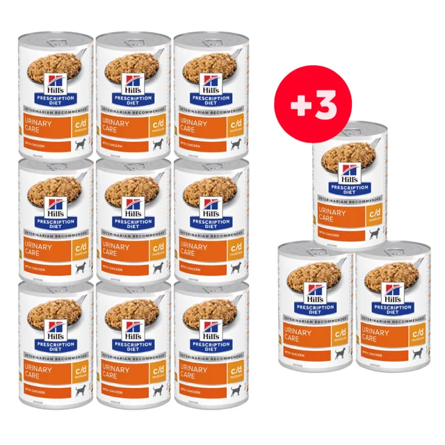 HILL'S Prescripition Diet Canine c/d Multicare 9x370g + 3 konzervy ZDARMA!