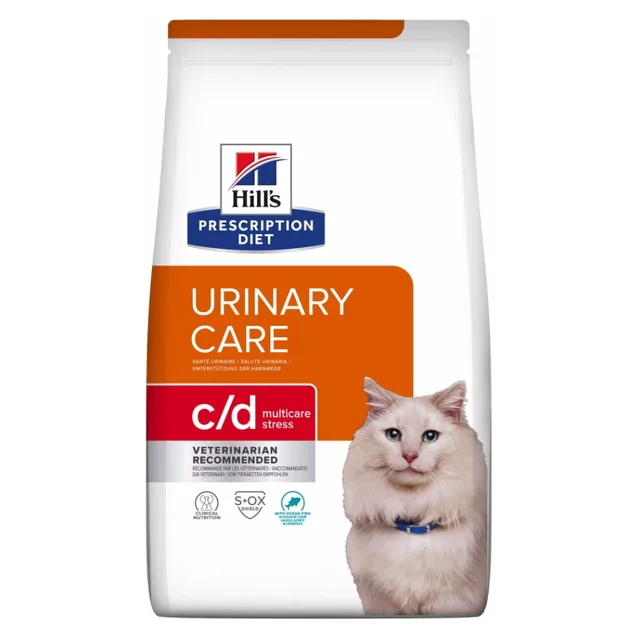 HILL'S Prescription Diet c/d Multicare Stress mořská ryba granule pro kočky 3 kg