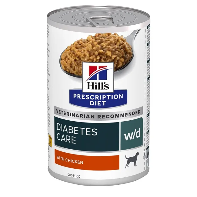 HILL'S Prescription Diet Canine w/d Diabetes Care s kuřecím masem 370 g v konzervě