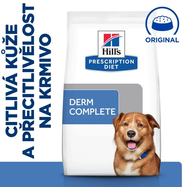 HILL'S Prescription Diet Derm Complete Alergie a péče o kůži pro psy 4 kg