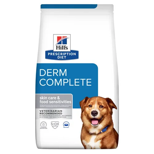 Hill’s Prescription Diet Derm Complete Rice & Egg - výhodné balení: 2 x 12 kg