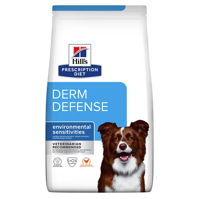 Hill's Prescription Diet Derm Defense s kuřecím - Výhodné balení 2 x 12 kg