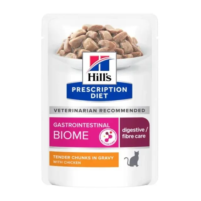 HILL'S Prescription Diet Feline Gastrointestinal Biome s kuřecím masem 12x85 g v kapsičkách