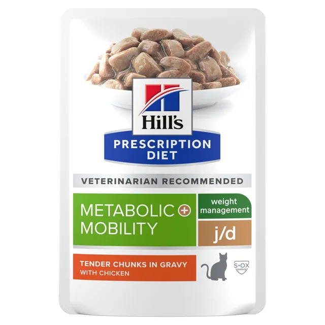 Hill's Prescription Diet j/d Metabolic + Mobility Chicken - Výhodné balení: 48 x 85 g