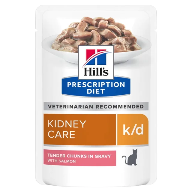 HILL'S Prescription Diet k/d losos kapsička pro kočky 12 x 85 g