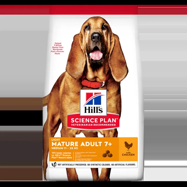 HILL'S Science Plan 7+ Dog Mature Light Medium Chicken 14 kg