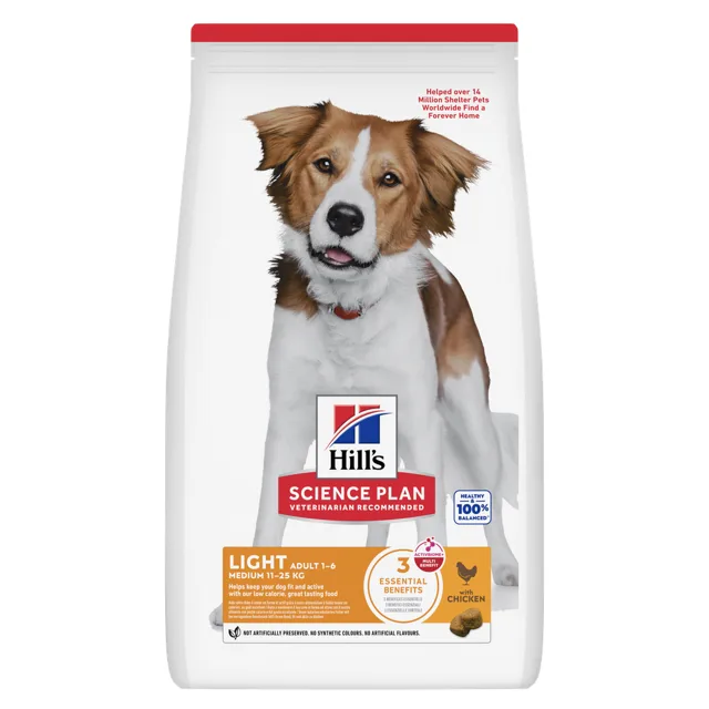 Hill's Science Plan Adult 1-6 Light Medium Chicken - 14 kg
