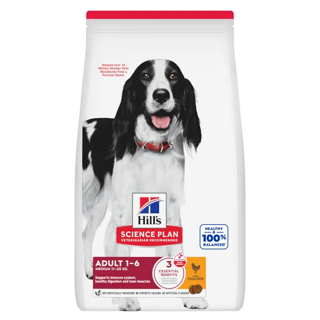 Hill's Science Plan Adult 1-6 Medium Chicken - 2 x 2,5 kg