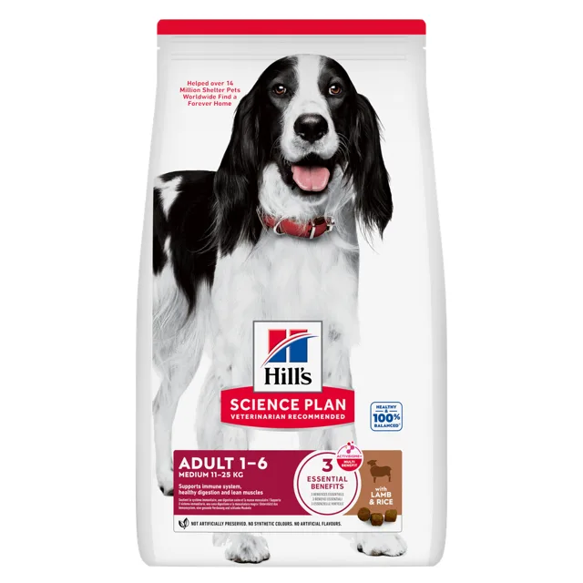 Hill's Science Plan Adult 1-6 Medium Lamb & Rice - 18 kg