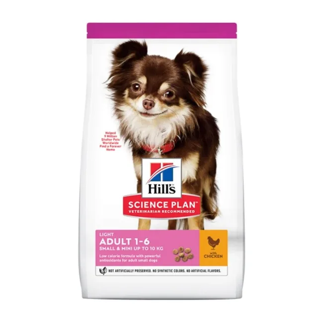 HILL'S Science Plan Adult Light Small Mini Chicken 6 kg kuřecí, pro dospělé psy malých a miniaturových plemen